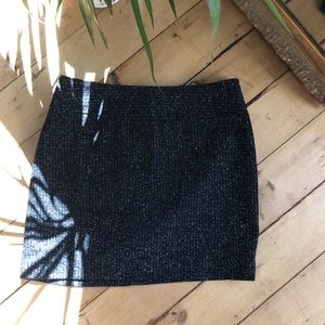 Black Calvin Klein wool mini skirt